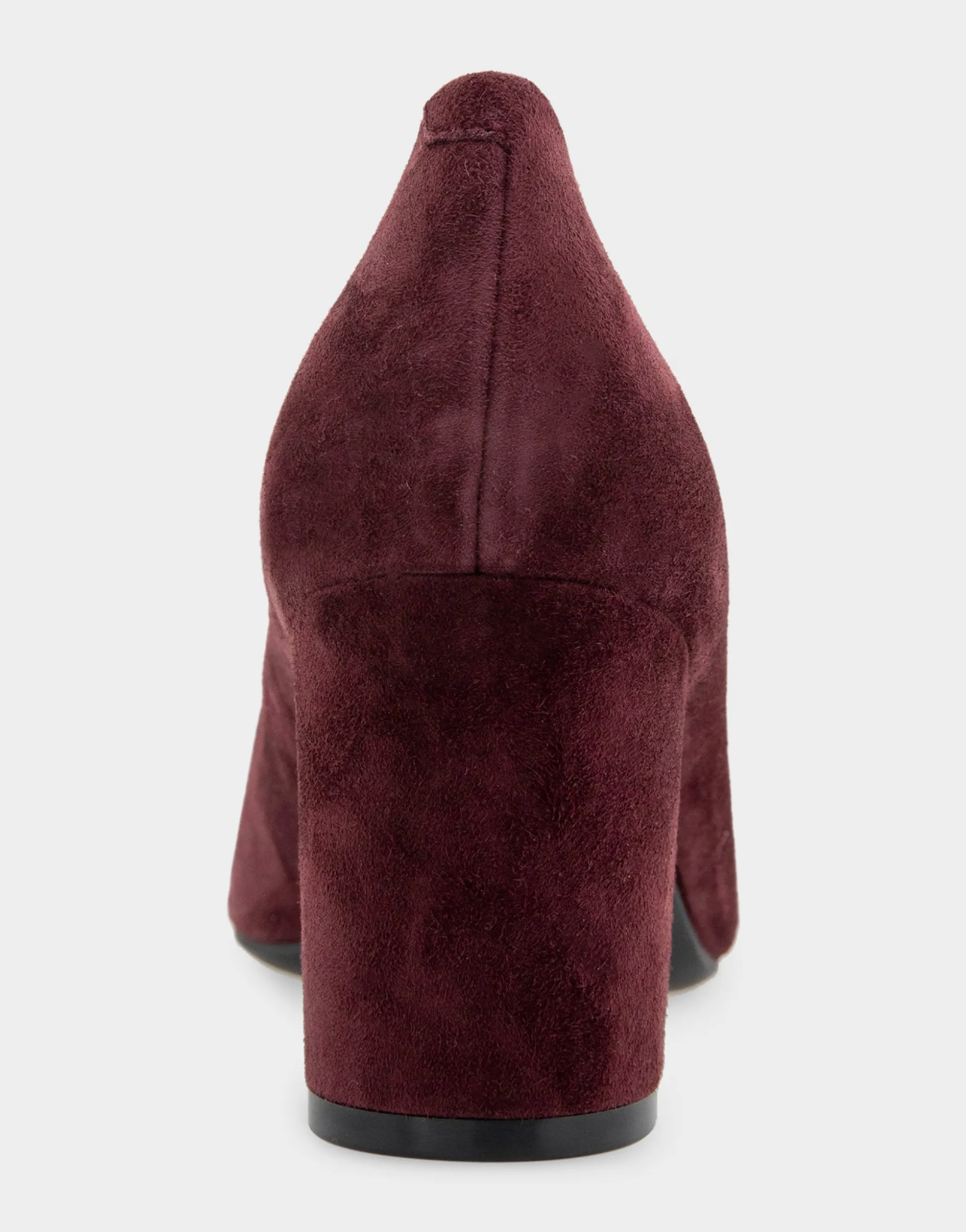 Comfortable Women's Almond Toe Pump in Deep Aubergine Suede