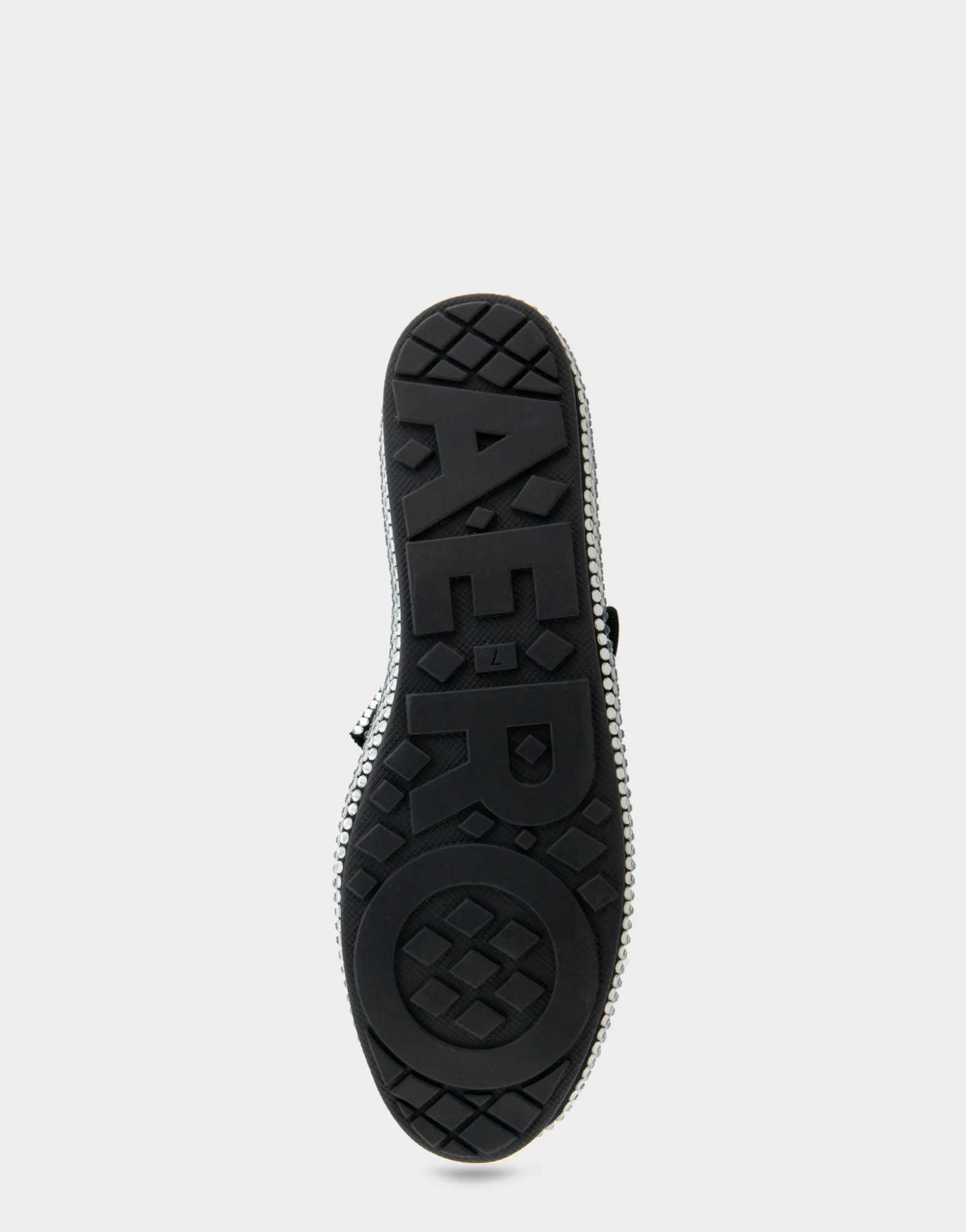 Comfortable Women's Mary Jane Flat in Black Satin Crystal