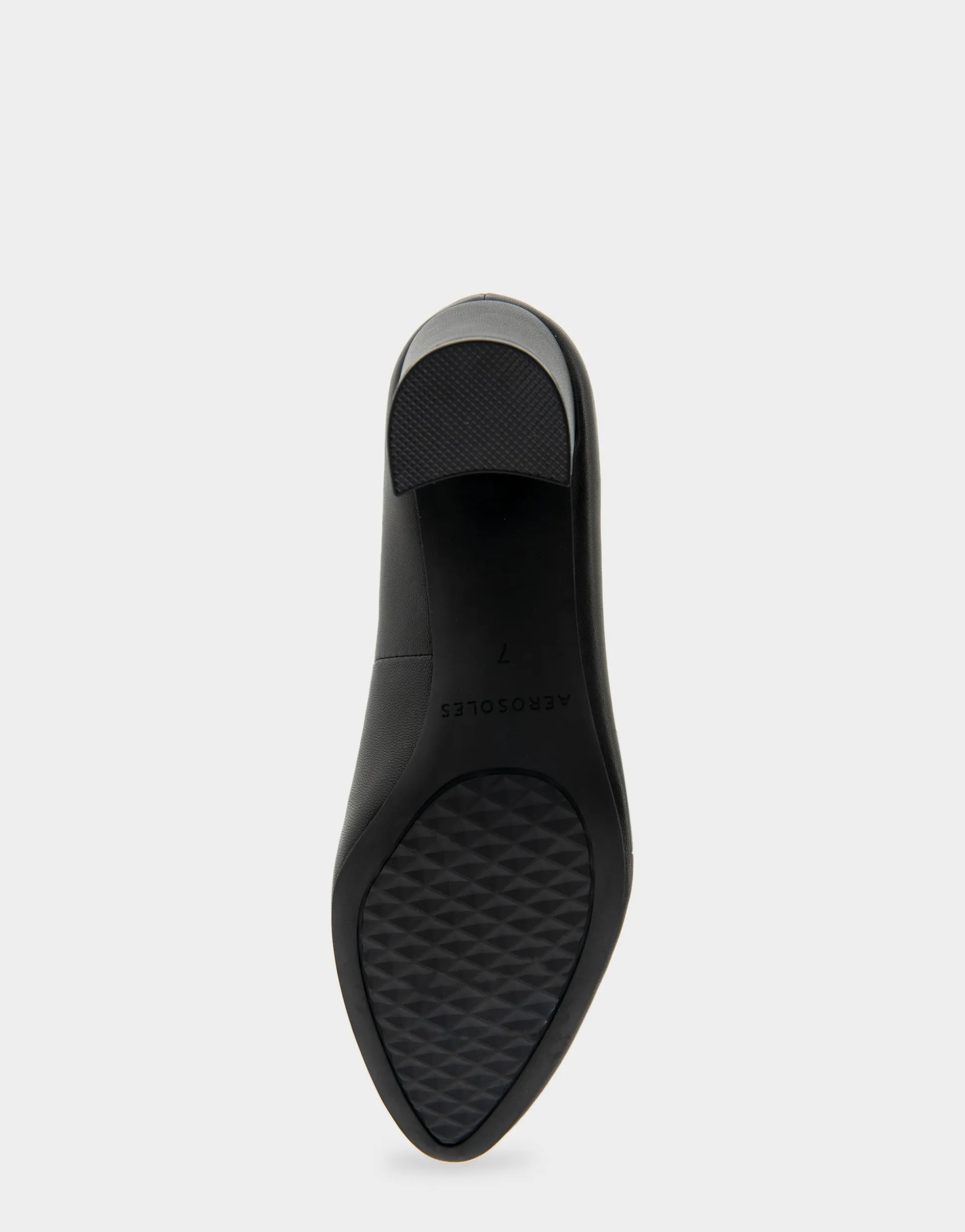 Comfortable Women's Mid Heel Pump in Genuine Black Leather