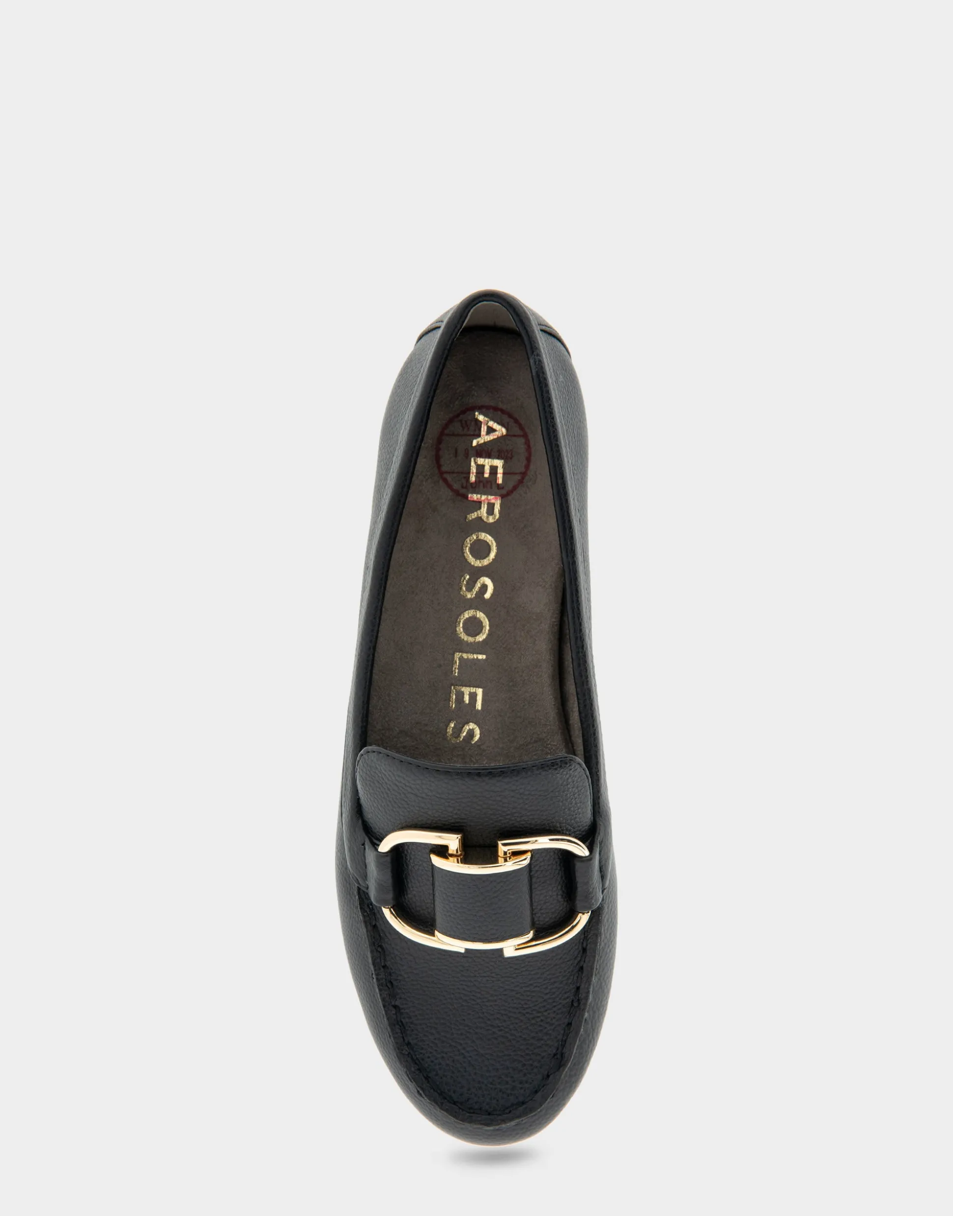 Comfortable Women's Ornamented Loafer in Black Faux Leather