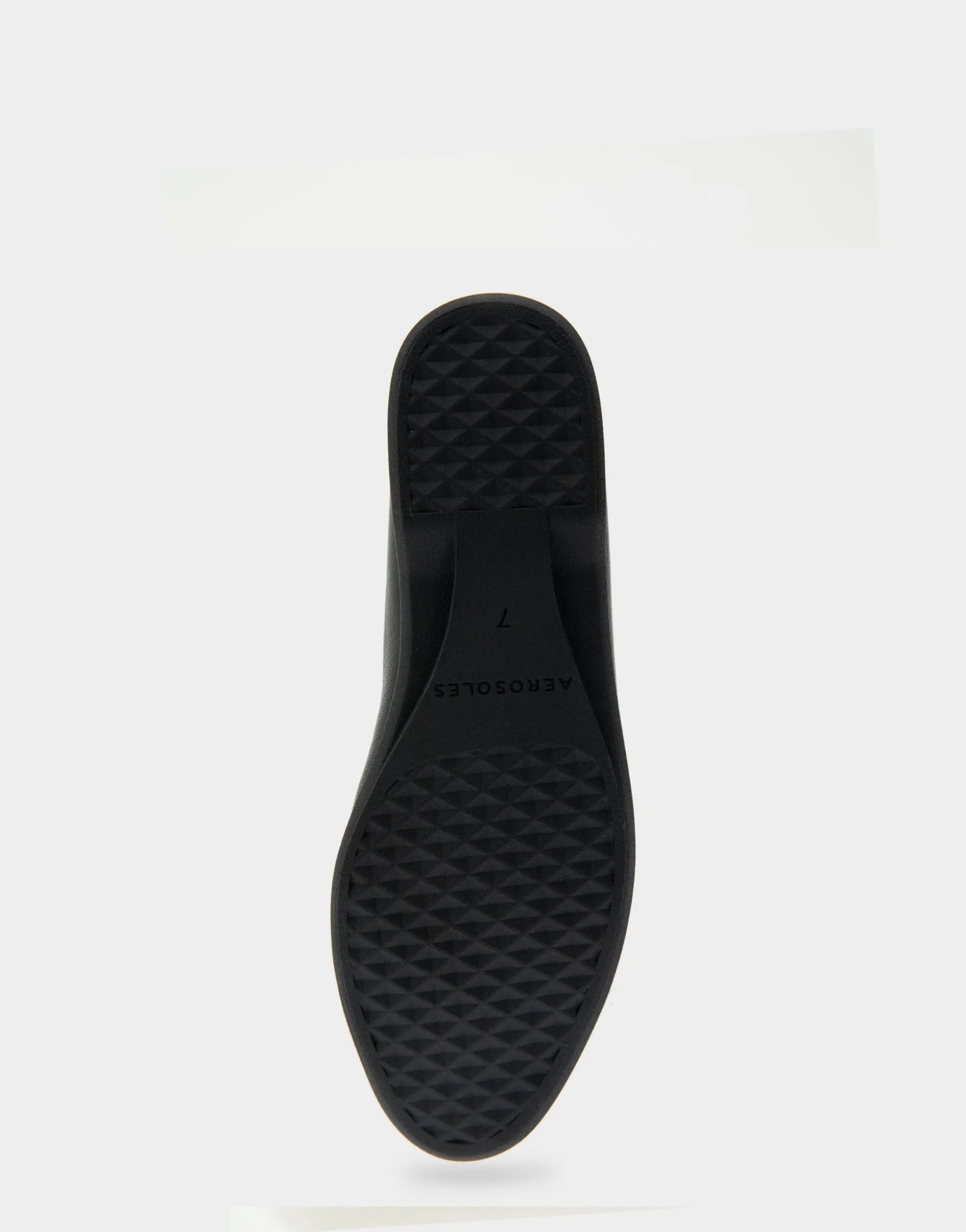 Comfortable Women's Ornamented Flat in Black Leather