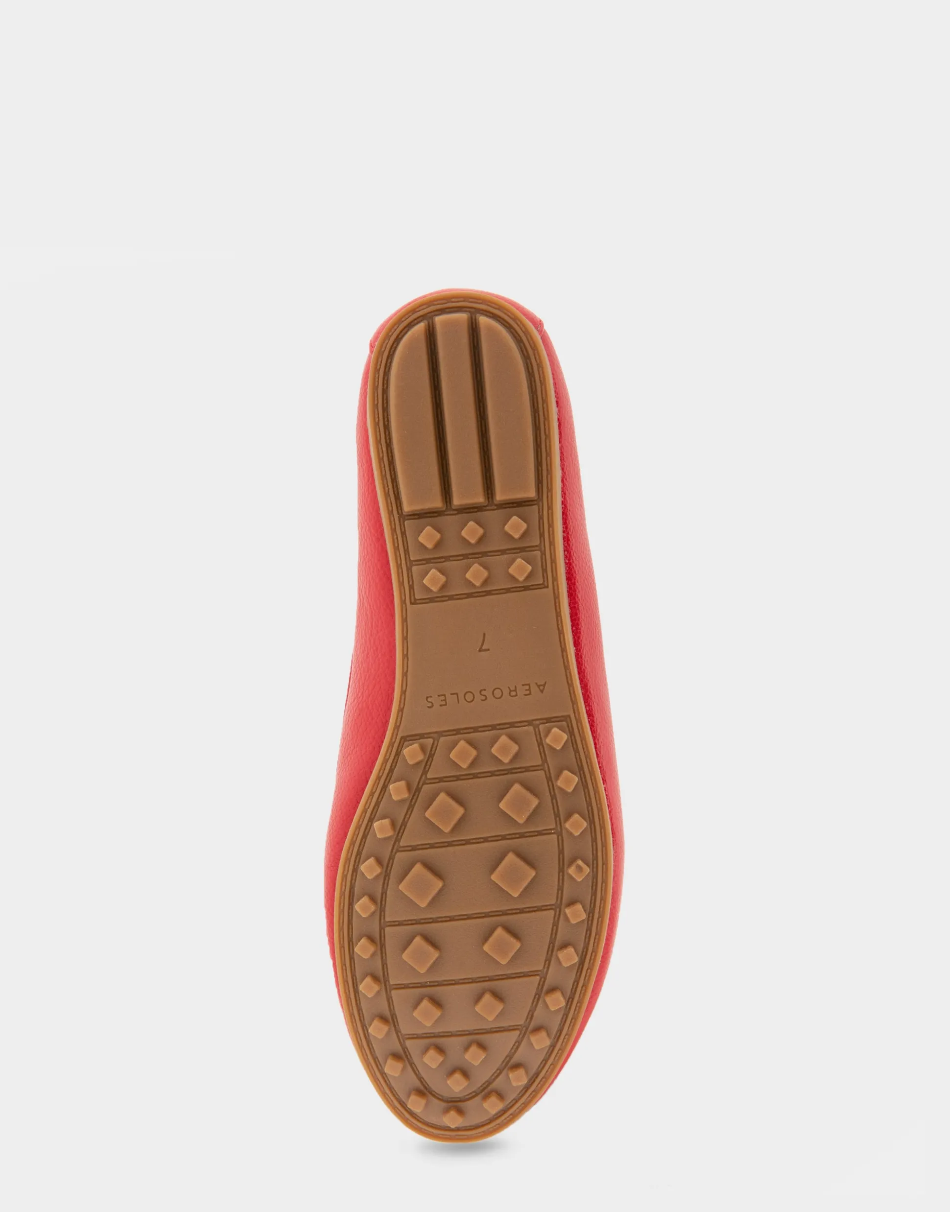 Comfortable Women's Ornamented Loafer in Racing Red Faux Leather