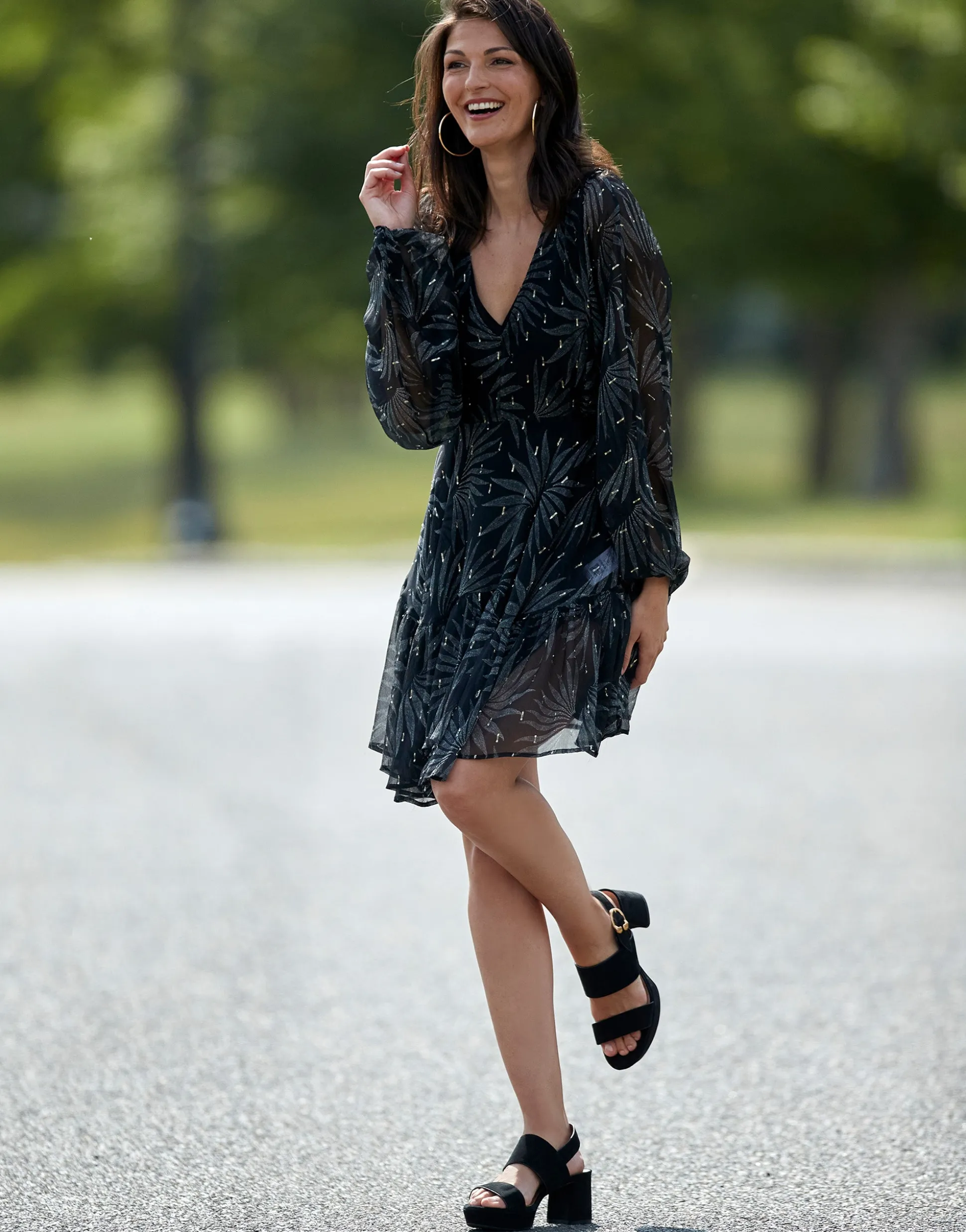 Comfortable Women's Sandal in Black Genuine Suede