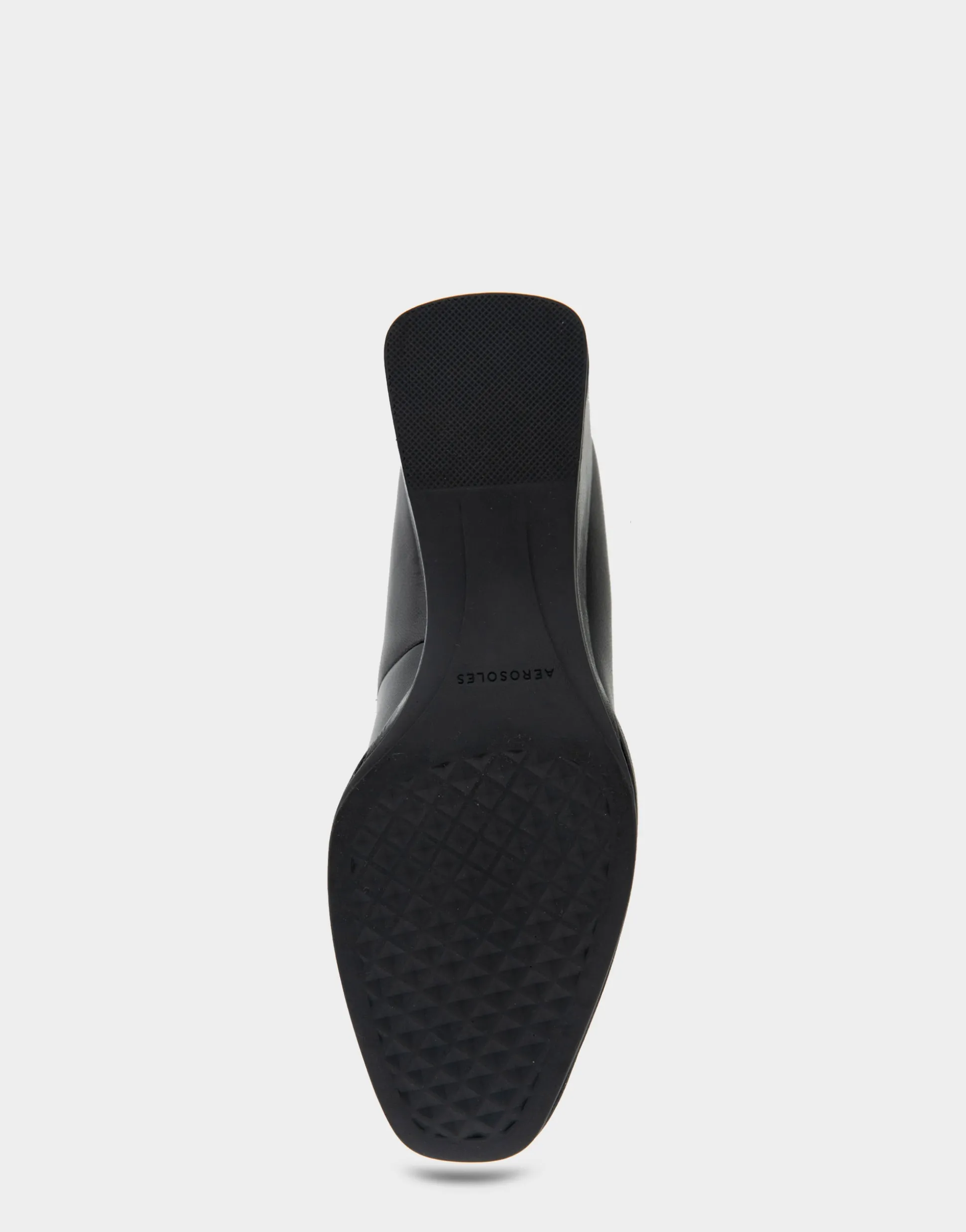 Comfortable Women's Sculpted Wedge Pump in Black Leather
