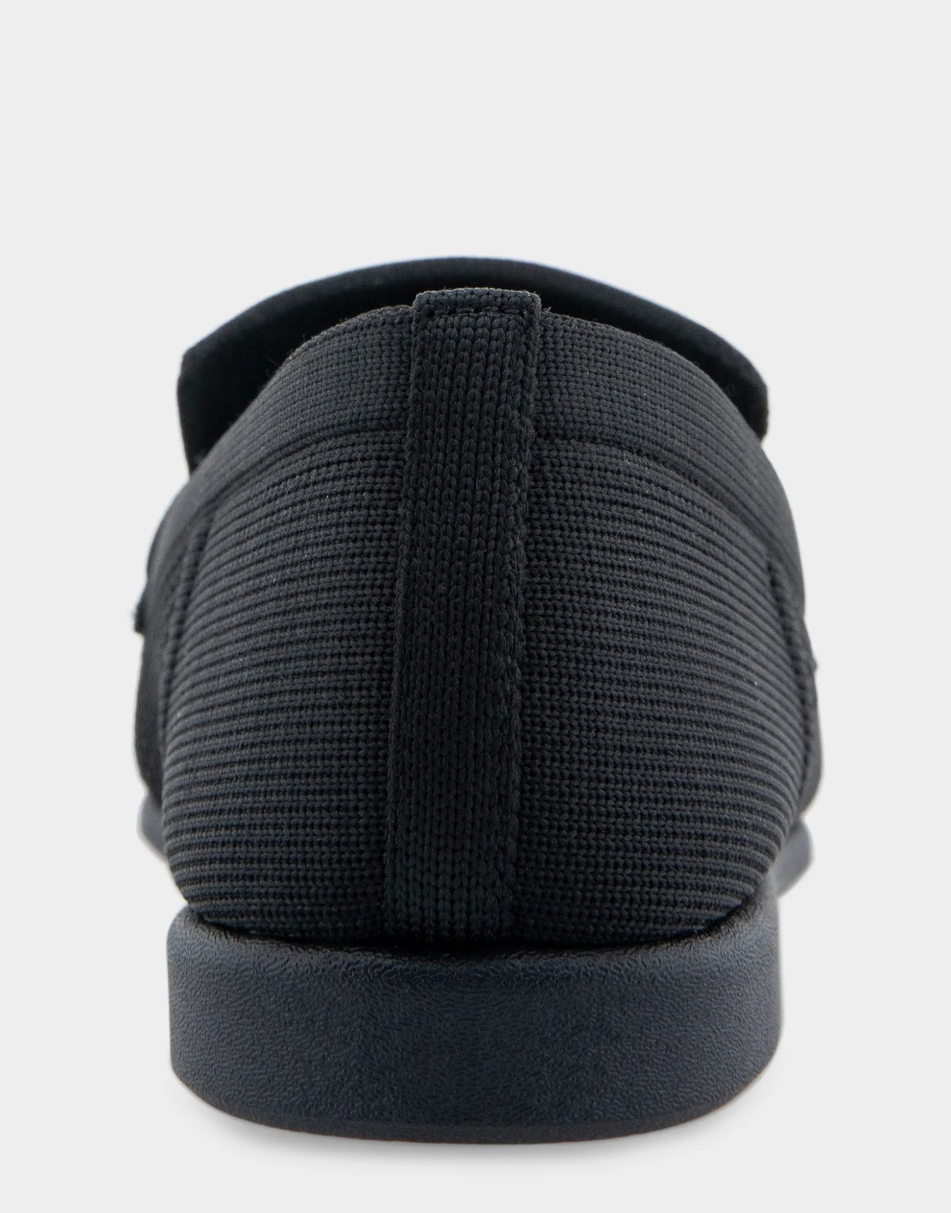 Comfortable Women's Stretch Knit Loafer in Black Knit Stretch Flyknit Fabric